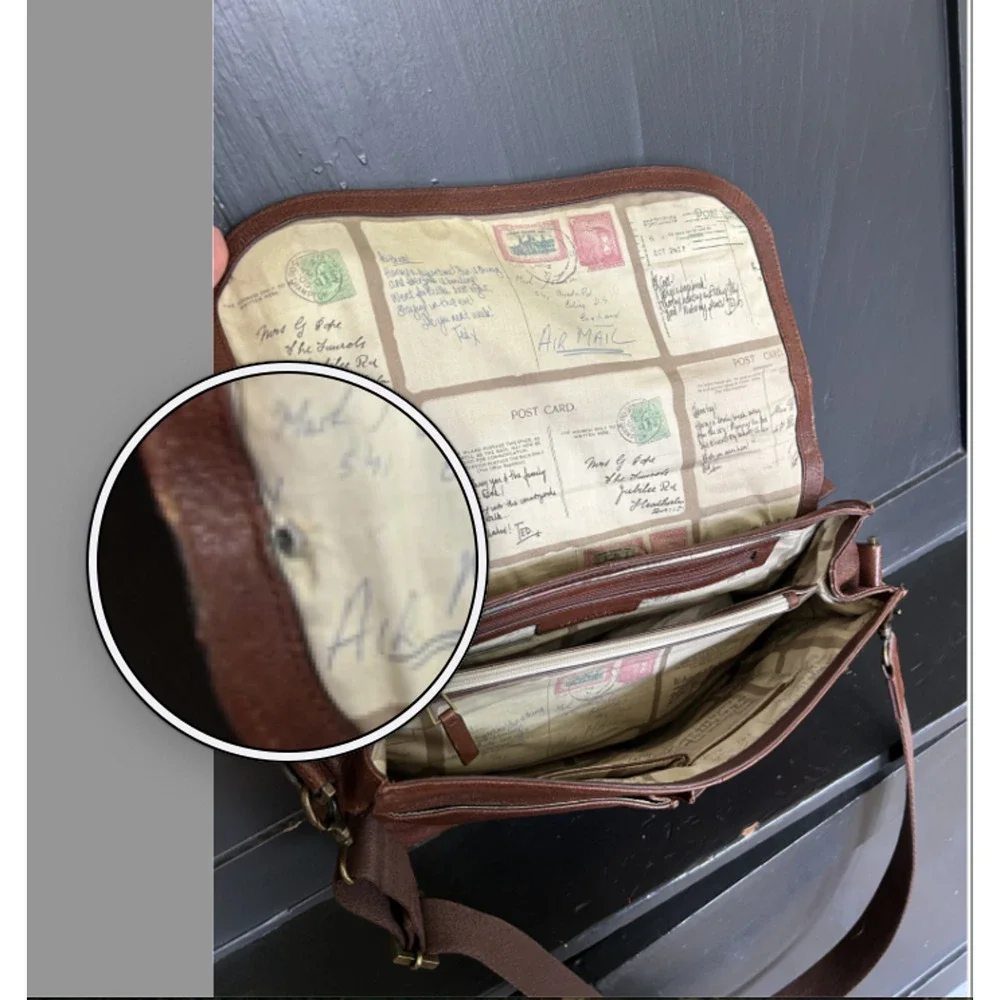 Ted Baker London Vintage-Inspired Leather Satchel Messenger Laptop Bag